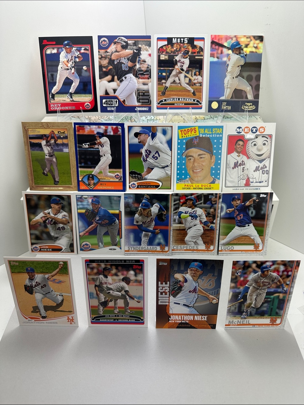 NY Mets 00’/10’ era lot of 18 Ordóñez/Wright/Beltran/Santana/Niese